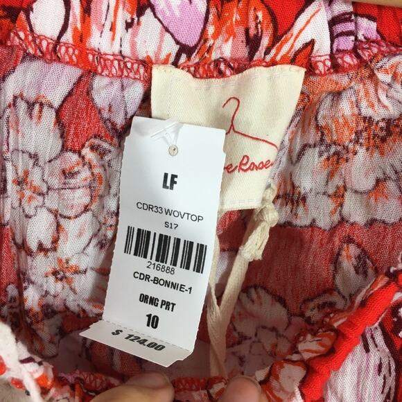 NWT LF | Native Rose Bonnie red floral crop top - Picture 5 of 6